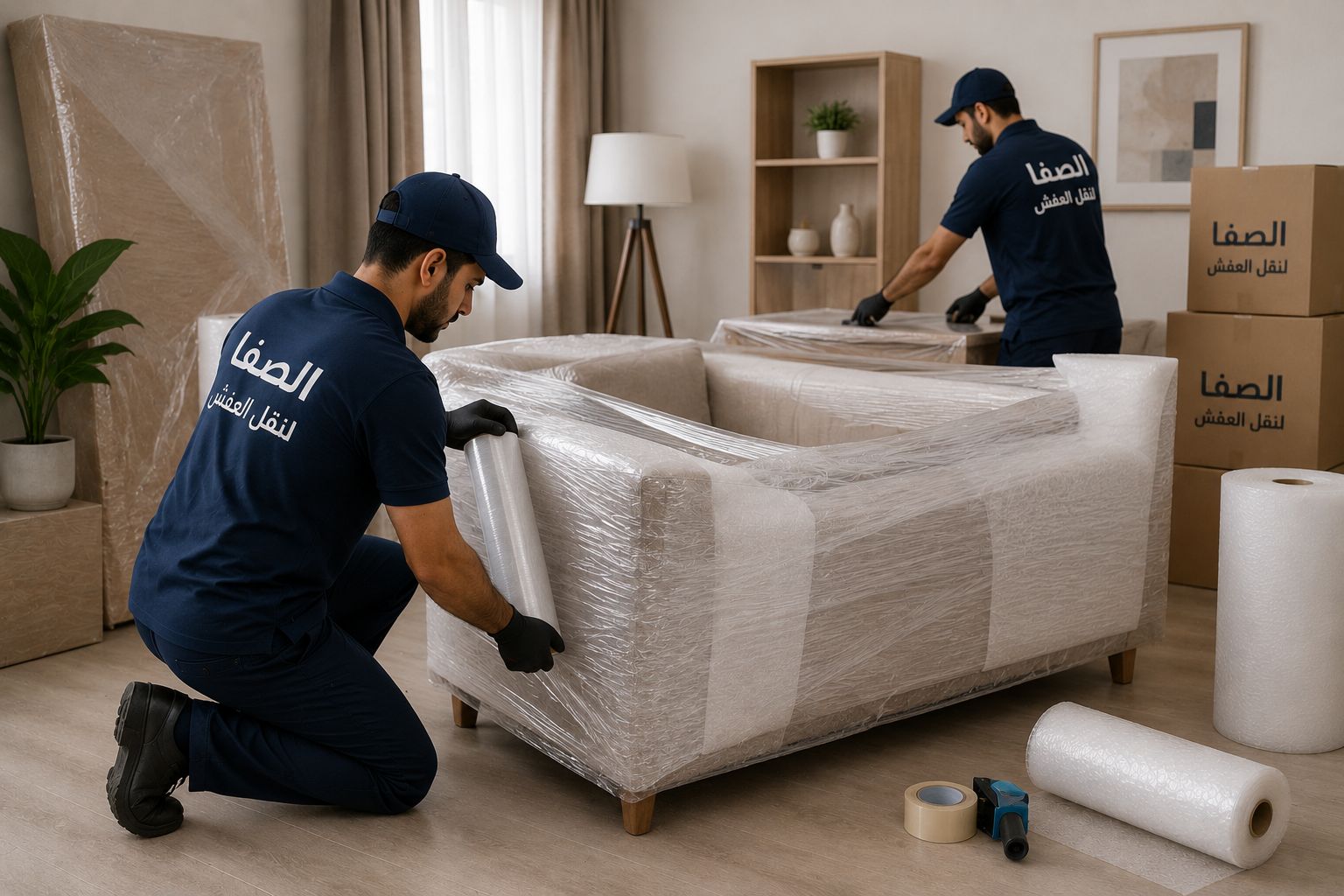 حماية الأثاث بالتغليف